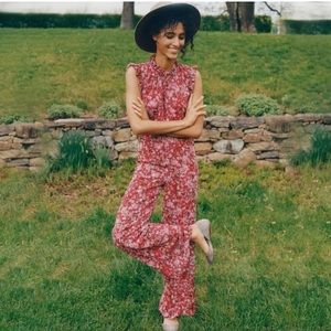 Ali and Jay Red Floral Troubadour Jumpsuit size XS